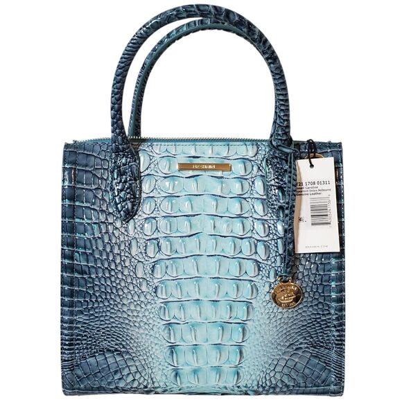 Brahmin Spearmint Blue Caroline Melbourne Satchel Handbag NWT - Picture 2 of 10